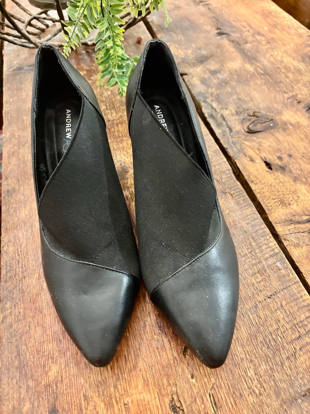 Andrew Geller Black High Top Pumps Size 41 #ComfortWithoutCost